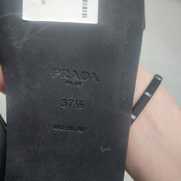 Prada Black Triangle Logo Slide Sandal - Picture 7 of 11